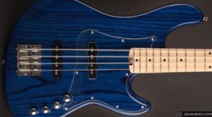 Cort-GB74JJ-AB-Swamp-Ash-Bass-in-Aqua-Blue