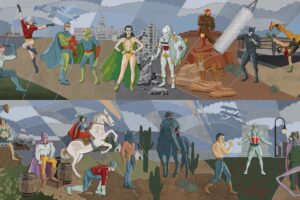 james-gunn-superman-hall-of-justice-murals