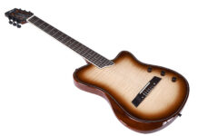 This nylon electro-acoustic guitar is designed for “crossover musicians” seeking classical tone with “modern playability”